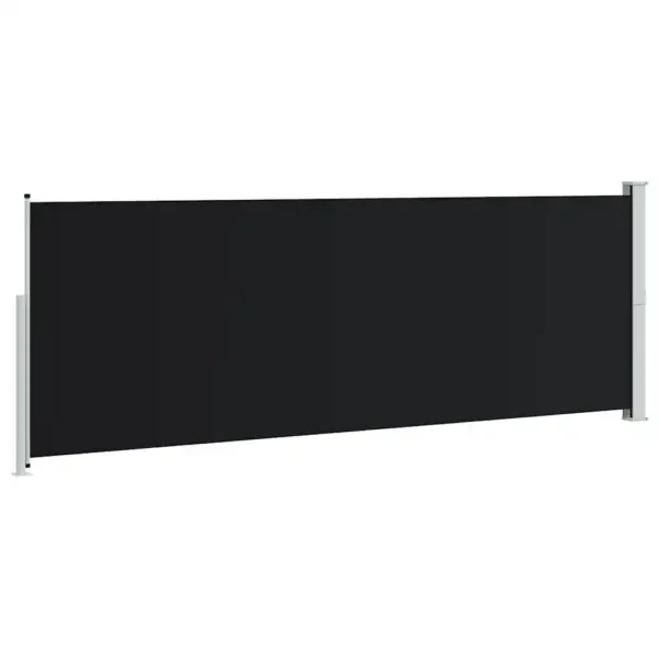 Lahtitõmmatav terrassi külgsein privaatsuseks, must, 160 x 500 cm – 6