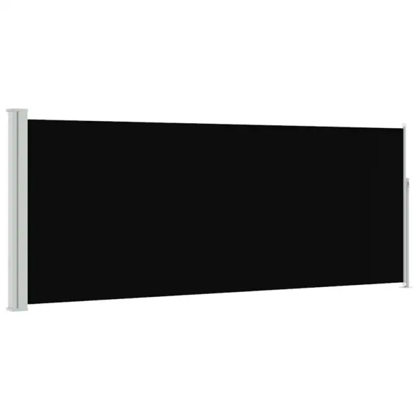 Lahtitõmmatav terrassi külgsein tuule- ja privaatsuskaitseks, must, 300 x 120 cm - 2
