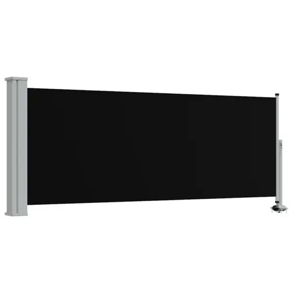 Lahtitõmmatav terrassi ja rõdu külgmarkiis privaatsuse tagamiseks, must, 100 x 0–300 cm – 2