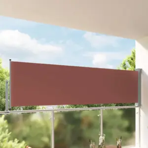 Lahtitõmmatav terrassi külgmarkiis privaatsuseks, pruun, 100 x 0–300 cm