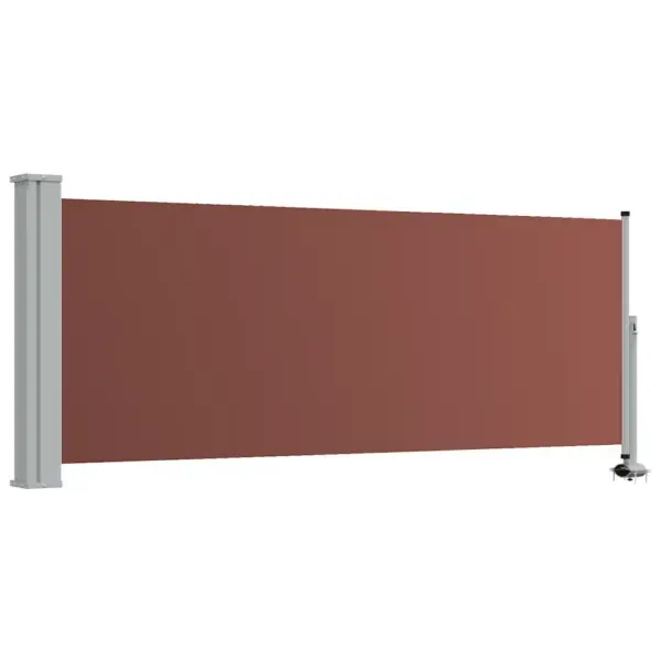 Lahtitõmmatav terrassi külgmarkiis privaatsuseks, pruun, 100 x 0–300 cm – 2