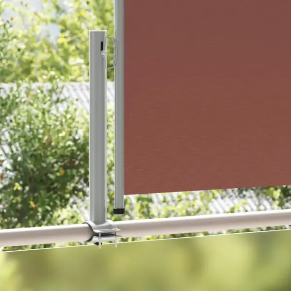 Lahtitõmmatav terrassi külgmarkiis privaatsuseks, pruun, 100 x 0–300 cm – 3