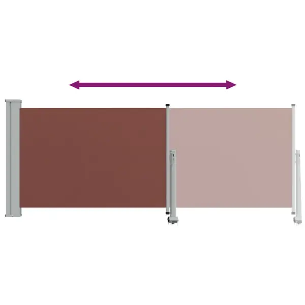 Lahtitõmmatav terrassi külgmarkiis privaatsuseks, pruun, 100 x 0–300 cm – 8