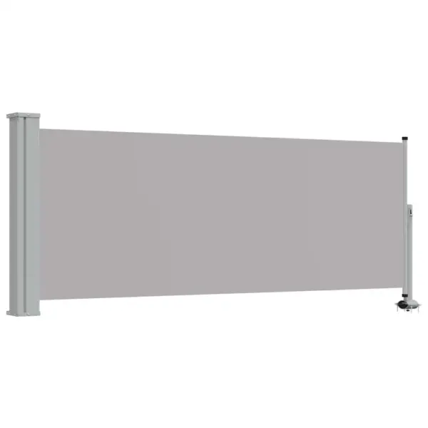 Lahtitõmmatav terrassi külgmarkiis privaatsuseks, hall, 100 x 300 cm – 2