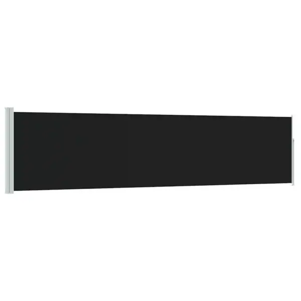 Lahtitõmmatav terrassi külgmarkiis, must, 120 x 0–500 cm – 2