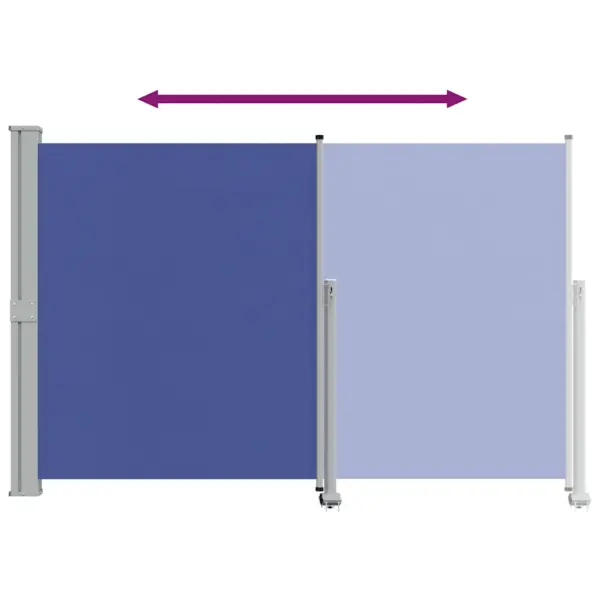 Lahtitõmmatav terrassi külgmarkiis privaatsuseks, sinine, 160 x 300 cm – 8