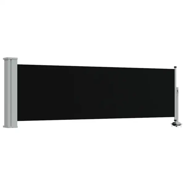 Lahtitõmmatav terrassi külgmarkiis, 80 x 300 cm, must/hall – 2