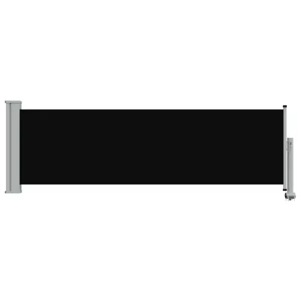 Lahtitõmmatav terrassi külgmarkiis, 80 x 300 cm, must/hall – 3