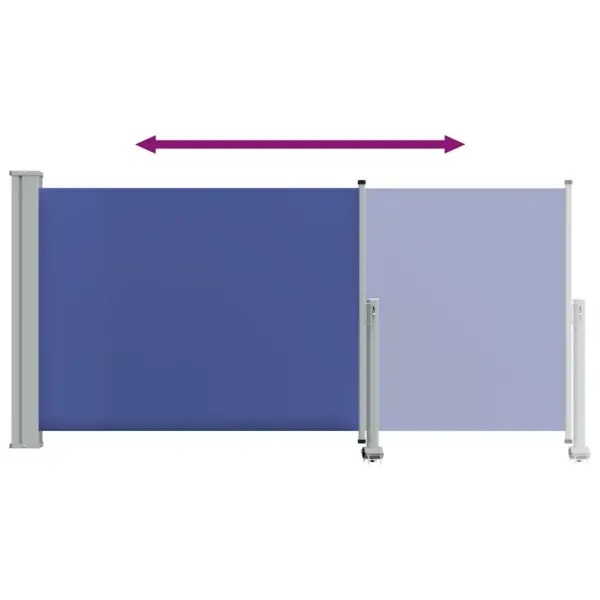 Lahtitõmmatav terrassi külgmarkiis privaatsussein, sinine, 120 x 300 cm – 8