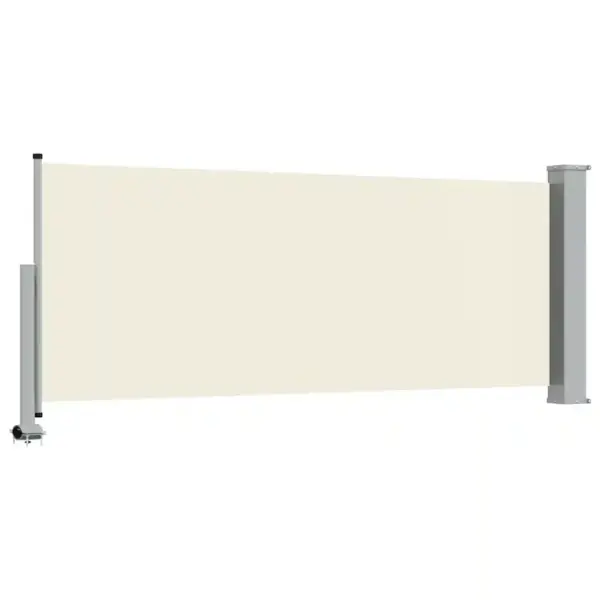Lahtitõmmatav terrassi ja rõdu külgsein privaatsuse tagamiseks, 100 x 300 cm, kreemjas, hall alus - 7
