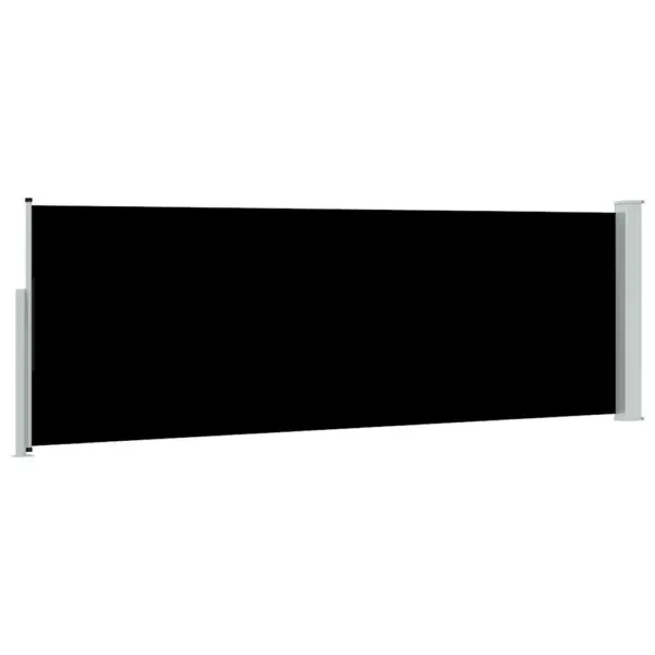 Lahtitõmmatav terrassi külgsein, must sirm hallil alusel, 100 x 0–300 cm - 6