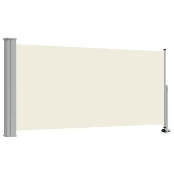 Lahtitõmmatav terrassi külgsein privaatsuseks, kreemjas, 120 x 300 cm – 2