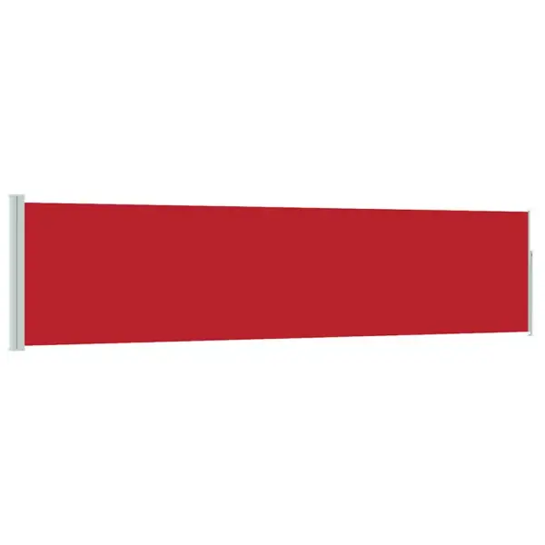 Lahtitõmmatav terrassi külgsein, UV- ja vettpidav, punane, 120 x 500 cm – 2