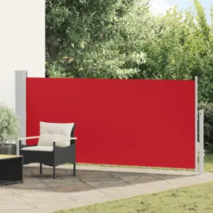 Lahtitõmmatav terrassi külgsein privaatsuse ja tuulekaitseks, punane, 140 x 300 cm