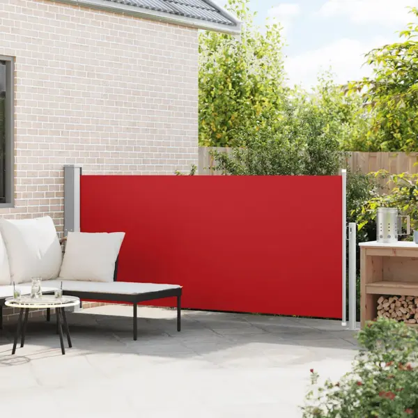 Lahtitõmmatav terrassi külgsein privaatsuse ja tuulekaitseks, punane, 140 x 300 cm – 3