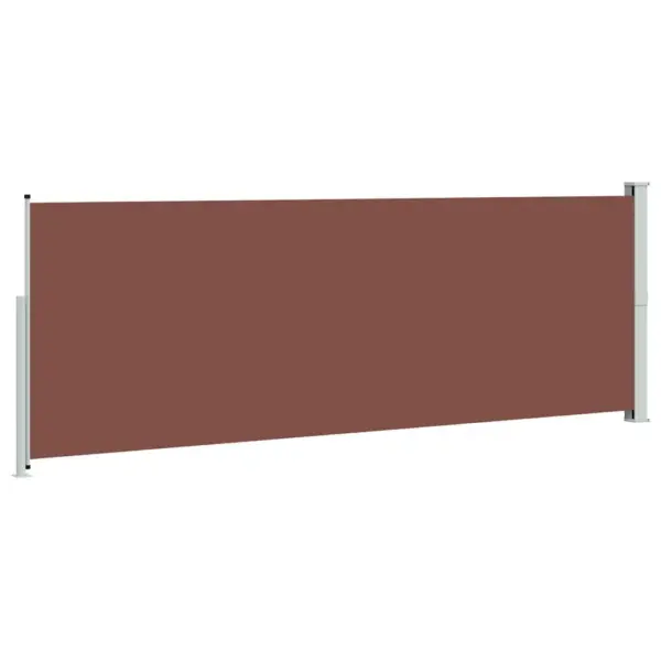 Lahtitõmmatav terrassi külgsein tuule- ja päikesekaitseks, 160 x 500 cm, pruun – 6