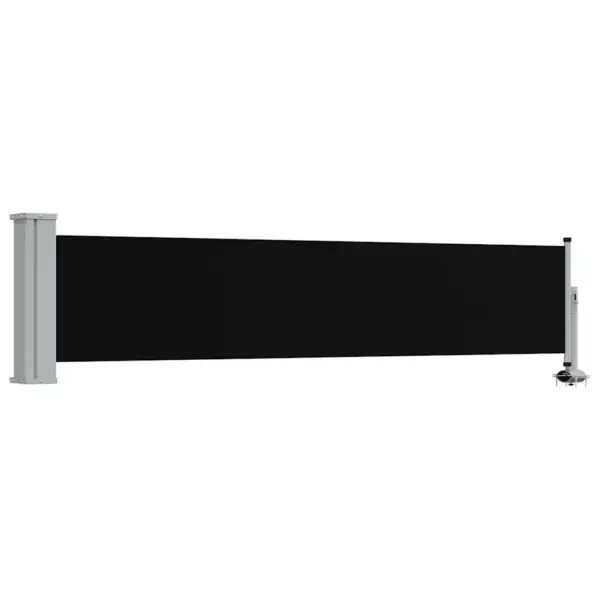 Lahtitõmmatav terrassi külgsein, must kangas, 60 x 300 cm – 2