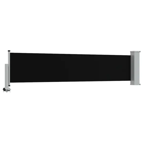 Lahtitõmmatav terrassi külgsein, must kangas, 60 x 300 cm – 7