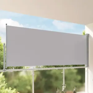 Lahtitõmmatav terrassi ja rõdu külgsein, hall, 140 x 300 cm