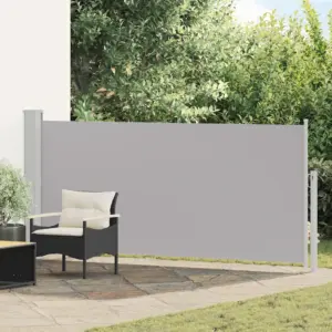 Lahtitõmmatav terrassi külgsein privaatsuseks, hall, 140 x 300 cm
