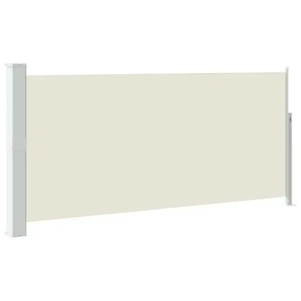 Lahtitõmmatav terrassi külgsein privaatsuseks, kreemjas, 300 x 140 cm – 2