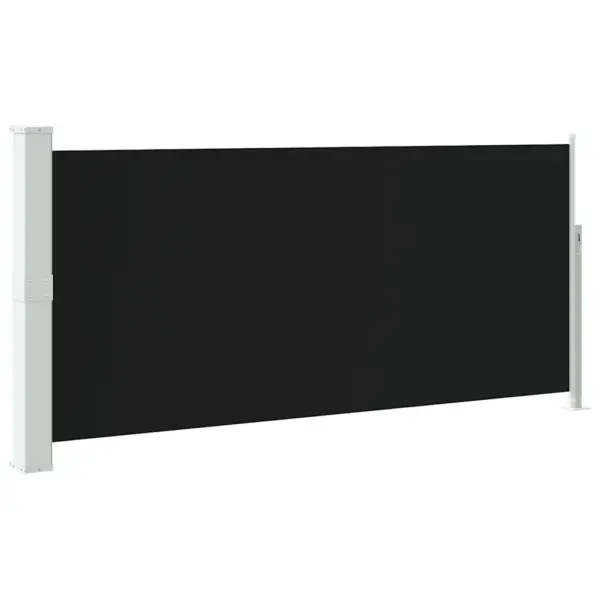 Lahtitõmmatav terrassi külgsein tuule- ja päikesekaitseks, must, 140 x 300 cm - 2