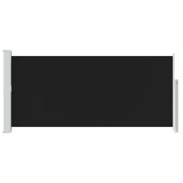Lahtitõmmatav terrassi külgsein tuule- ja päikesekaitseks, must, 140 x 300 cm - 4