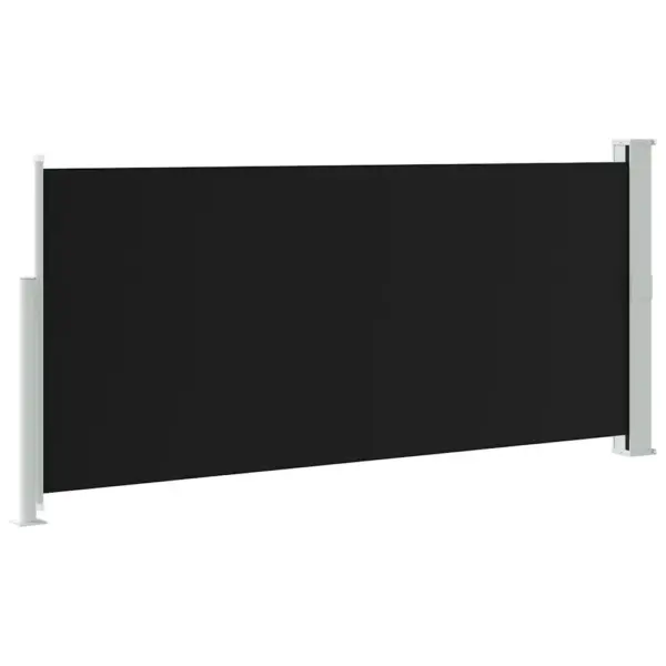 Lahtitõmmatav terrassi külgsein tuule- ja päikesekaitseks, must, 140 x 300 cm - 6