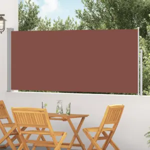 Lahtitõmmatav terrassi külgsein privaatsuse ja tuulekaitseks, pruun, 300 x 120 cm