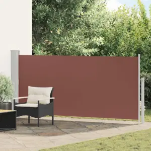 Lahtitõmmatav terrassi külgsein, pruun, 300 x 140 cm, UV- ja veekindel