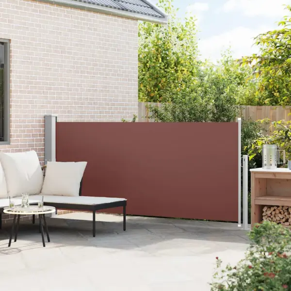 Lahtitõmmatav terrassi külgsein, pruun, 300 x 140 cm, UV- ja veekindel – 3