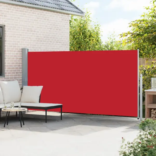 Lahtitõmmatav terrassi külgsein privaatsuseks ja tuulekaitseks, punane, 160 x 500 cm – 3