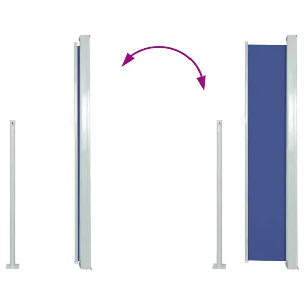 Lahtitõmmatav terrassi külgsein, sinine, 300 x 120 cm – 7