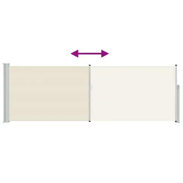 Lahtitõmmatav terrassi külgsirm privaatsuseks, kreemjas, 100 x 300 cm – 7