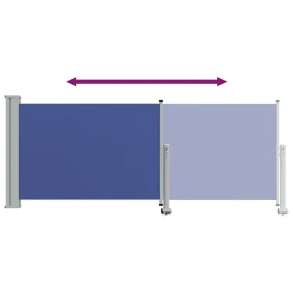 Lahtitõmmatav terrassi külgsirm privaatsuse tagamiseks, sinine, 100 x 300 cm – 8