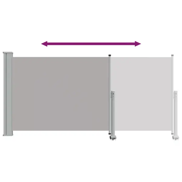 Lahtitõmmatav terrassi ja rõdu külgsirm, hall, 120 x 300 cm – 10