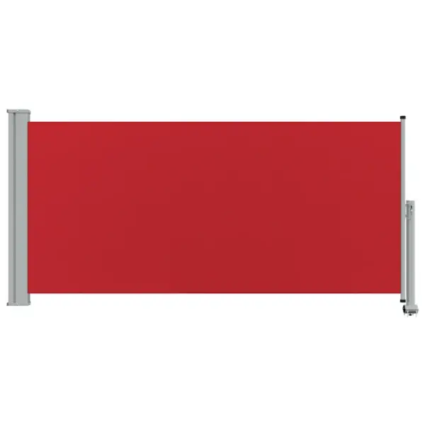 Lahtitõmmatav terrassi ja rõdu külgsirm, punane, 120 x 0–300 cm - 4