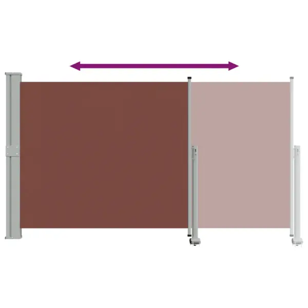 Lahtitõmmatav terrassi privaatsussirm, pruun, 140 x 300 cm - 8