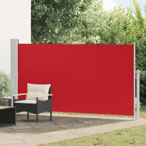 Lahtitõmmatav terrassi külgsirm, punane, 170 x 300 cm