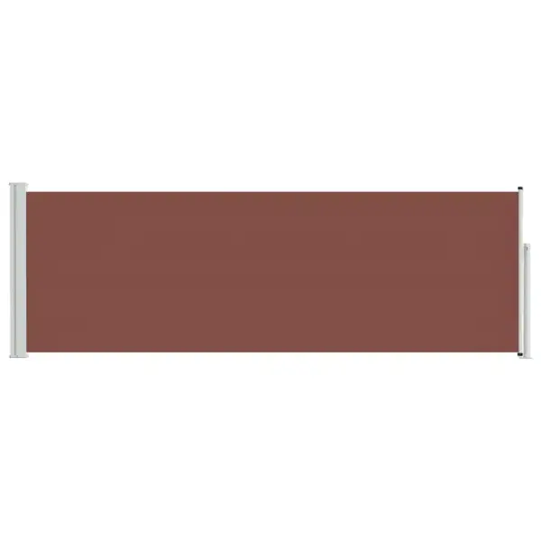 Lahtitõmmatav terrassi külgsirm, pruun, hall alus, 100 x 300 cm - 4