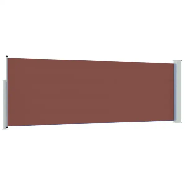 Lahtitõmmatav terrassi külgsirm, pruun, hall alus, 100 x 300 cm - 6