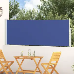 Lahtitõmmatav terrassi külgsirm, sinine, 100 x 300 cm