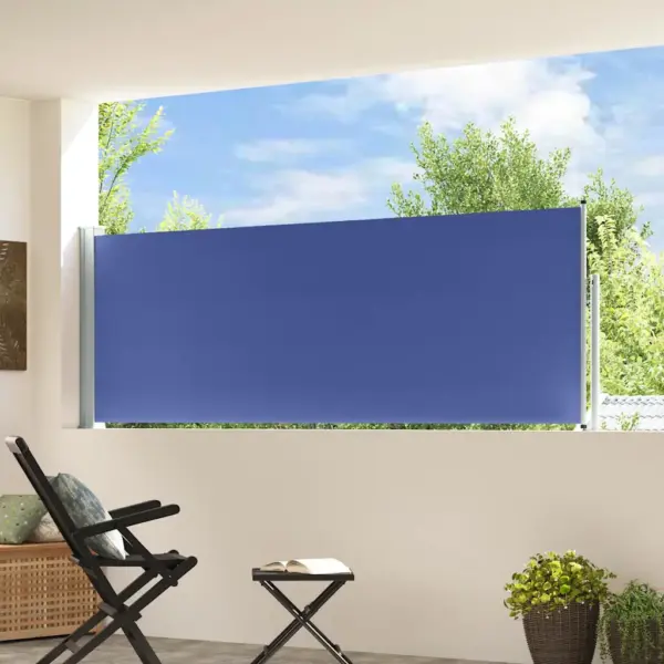 Lahtitõmmatav terrassi külgsirm, sinine, 100 x 300 cm – 3