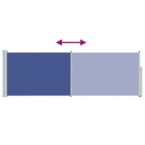 Lahtitõmmatav terrassi külgsirm, sinine, 100 x 300 cm – 7