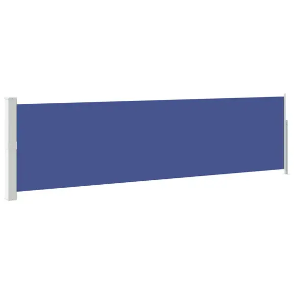 Lahtitõmmatav terrassi privaatsussein, sinine, 140 x 0–500 cm, UV-kindel ja vettpidav – 2