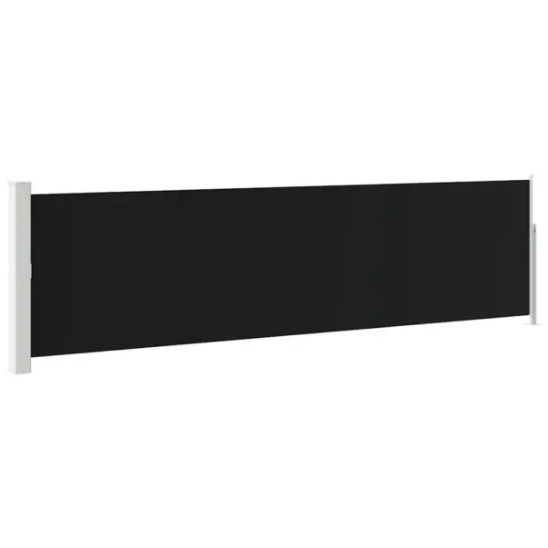 Lahtitõmmatav terrassi privaatsussein, 140 x 500 cm, must – 2