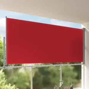 Lahtitõmmatav terrassi privaatsussein, punane, 160 x 300 cm