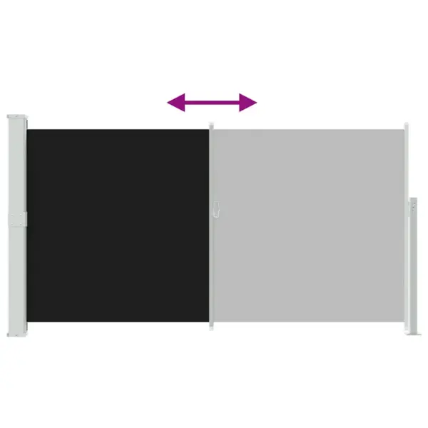 Lahtitõmmatav terrassi privaatsussein, UV-kindel, must, 170 x 0–300 cm – 7