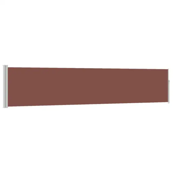 Lahtitõmmatav terrassi privaatsussirm, pruun, UV- ja veekindel, 100 x 0–500 cm – 2