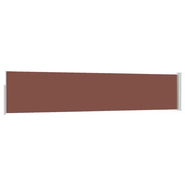 Lahtitõmmatav terrassi privaatsussirm, pruun, UV- ja veekindel, 100 x 0–500 cm – 6